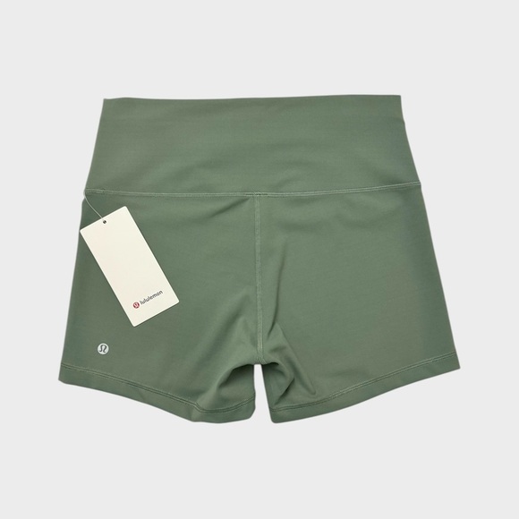 Lululemon Wunder Train High-Rise Short 4” - Grey Eucalyptus, Size 12 - Picture 2 of 9